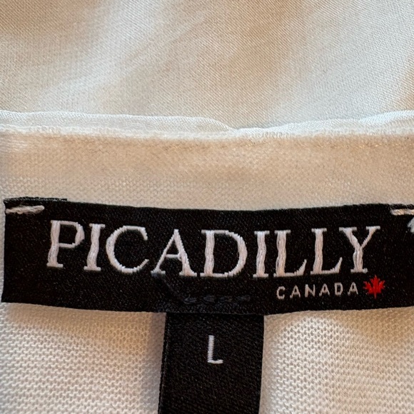 Chic Sheer Gray and White Women's Blouse - Picture 2 of 4